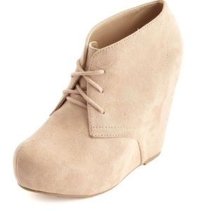 Charlotte Russe Wedge platform bootie